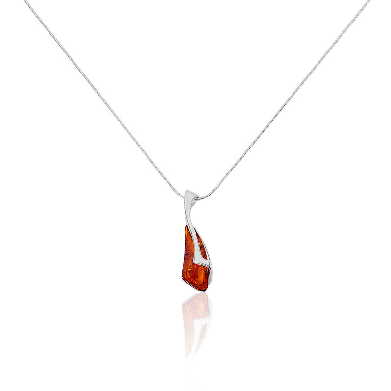 Collier Alyne Argent Blanc Ambre - Spannringe Damen | OROVIVO