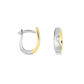 Damen Creolen Silber 925 Bicolor Diamant  - Creolen Damen | OROVIVO
