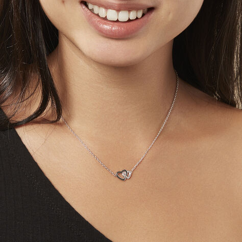 Damen Collier Silber 925 Diamant 0,01ct Herz Belina 42cm - Halsketten Damen | OROVIVO