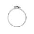 ANGIE Damen Ring Weißgold 375 (9 Karat) Saphir Blau 0,2 ct Welle
