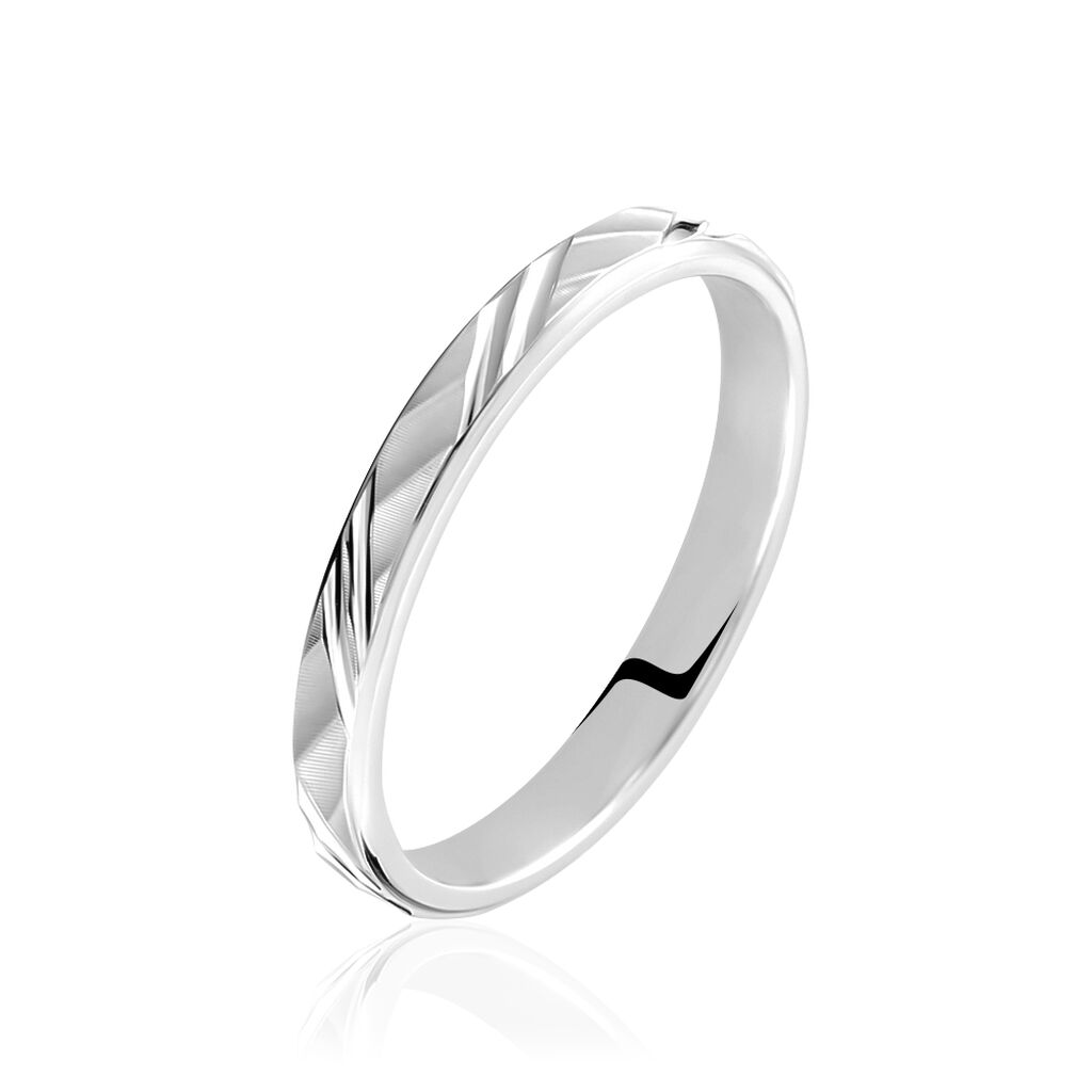 Alliance Samiha Ruban Plat Or Blanc - Spannringe Unisex | OROVIVO