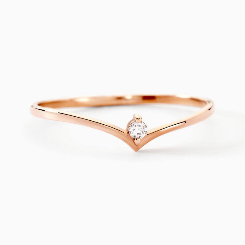 Bague Maye Or Rose Aile De Mouette - Spannringe Damen | OROVIVO