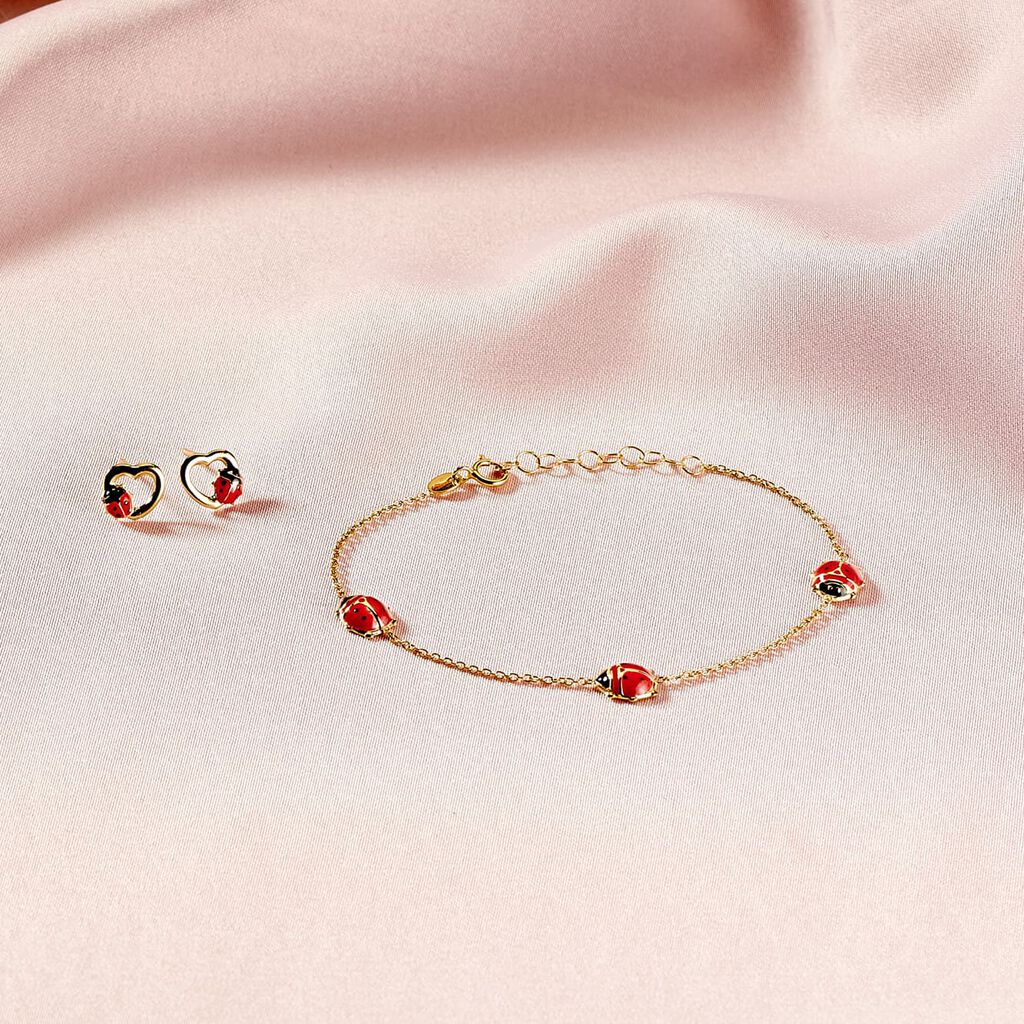 LEE MARIENK&Auml;FER 3 Kinder Ohrstecker Gold 375 (9 Karat) Marienk&auml;fer