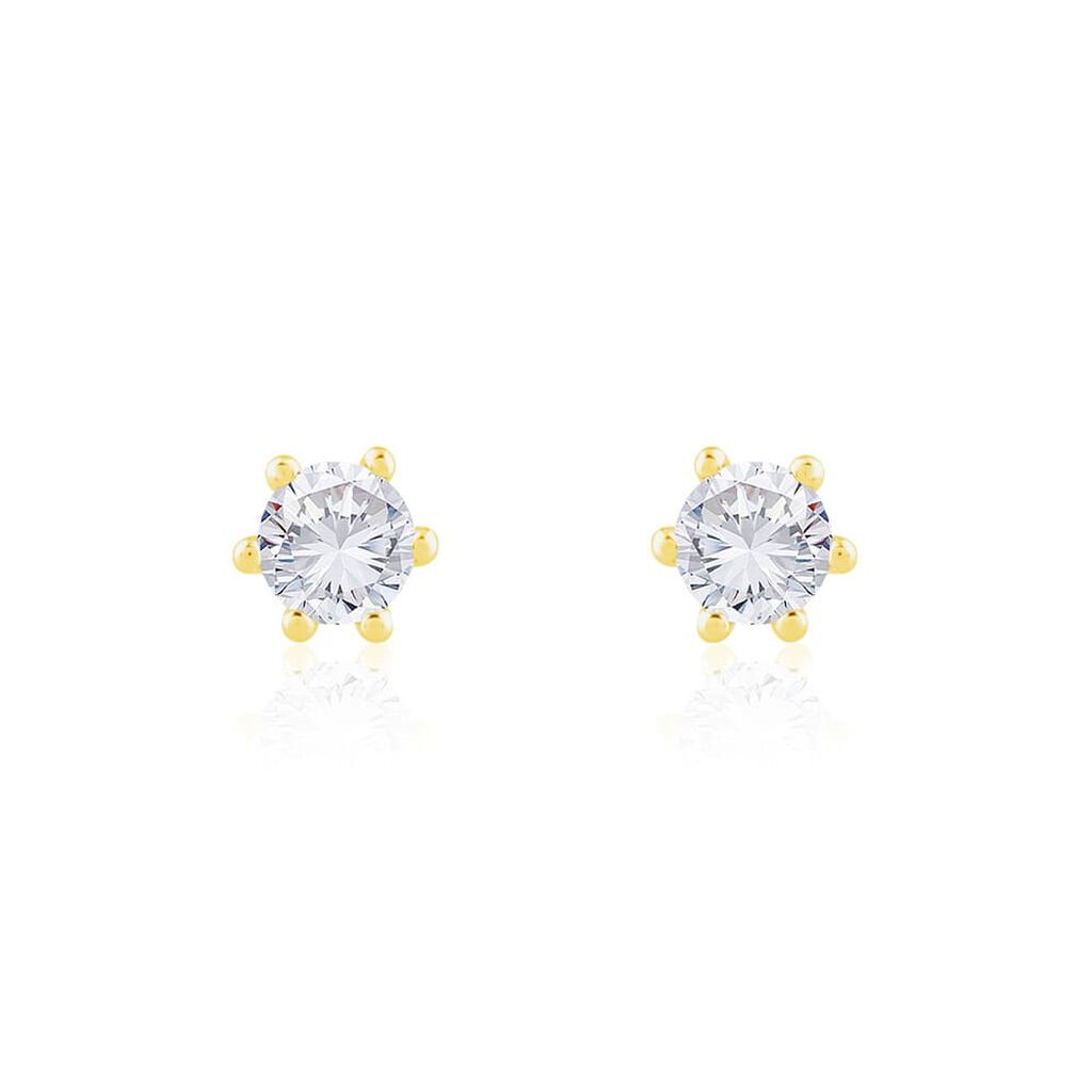 Sonate Damen Ohrstecker Gold 750 (18 Karat) Synthetischer Diamant Weiß 0,76 ct - Ohrstecker Damen | OROVIVO