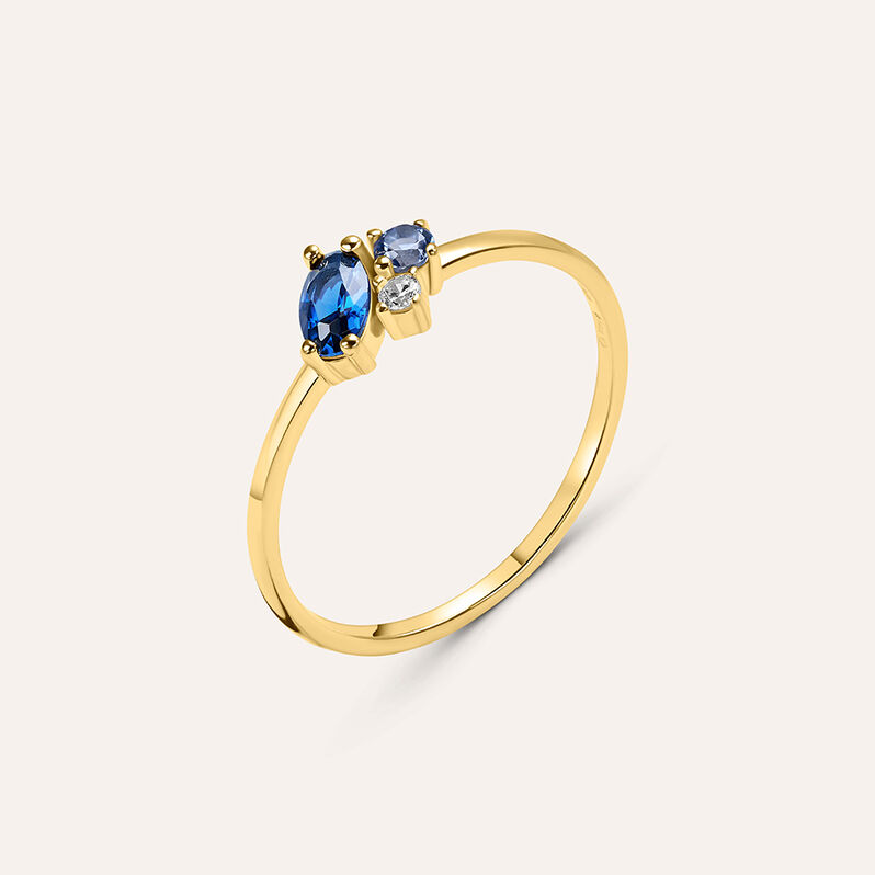 Anello Fantasia Claire Oro Giallo Cubic Zirconia - Spannringe Damen | OROVIVO