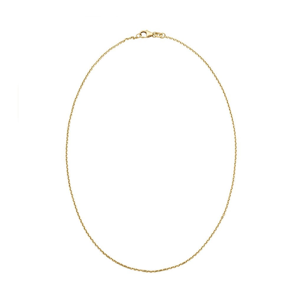 Damen Ankerkette Gold 375 Diamantiert  - Halsketten Damen | OROVIVO