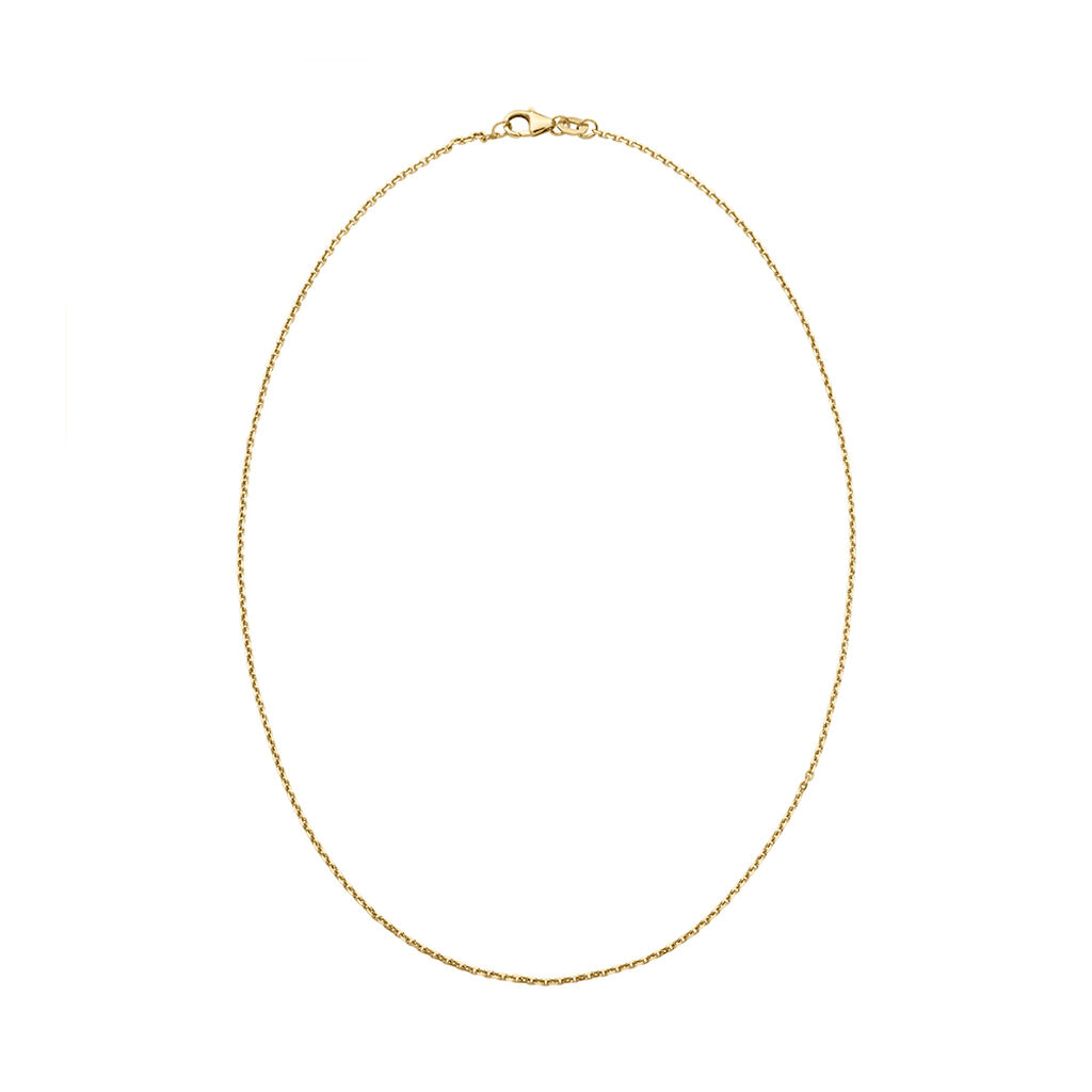 Damen Ankerkette Gold 375 Diamantiert  - Halsketten Damen | OROVIVO