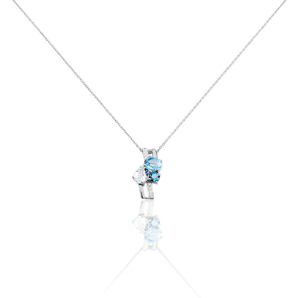 Collier Urane Or Blanc Topaze - Spannringe Damen | OROVIVO