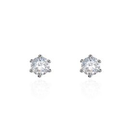Damen Ohrstecker Silber 925 Zirkonia 4mm - Ohrstecker Damen | OROVIVO