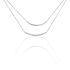 Damen Collier Silber 925 Zirkonia Wei&szlig; Barren