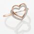Damen Ring Silber Bicolor Silber/Ros&eacute;gold 925 Zirkonia Wei&szlig; Herz B 12,6 mm