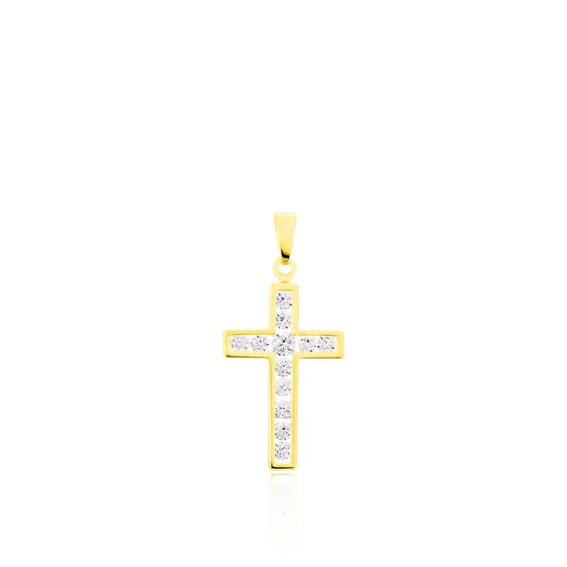 Kreuz Anhänger Gold 333 Zirkonia Adina - Schmuckanhänger Familie | OROVIVO