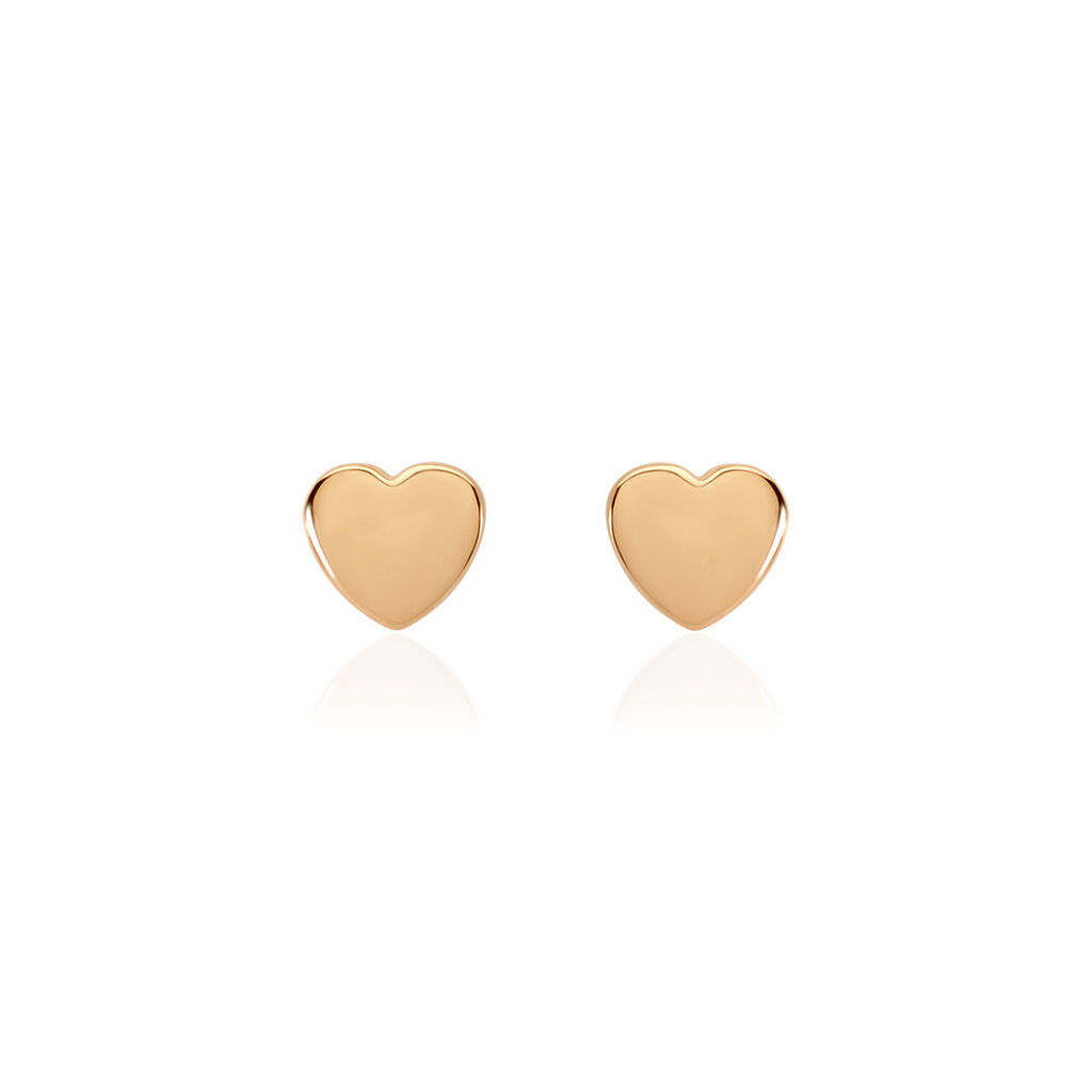 ESRA Damen Ohrstecker Vergoldet Herz