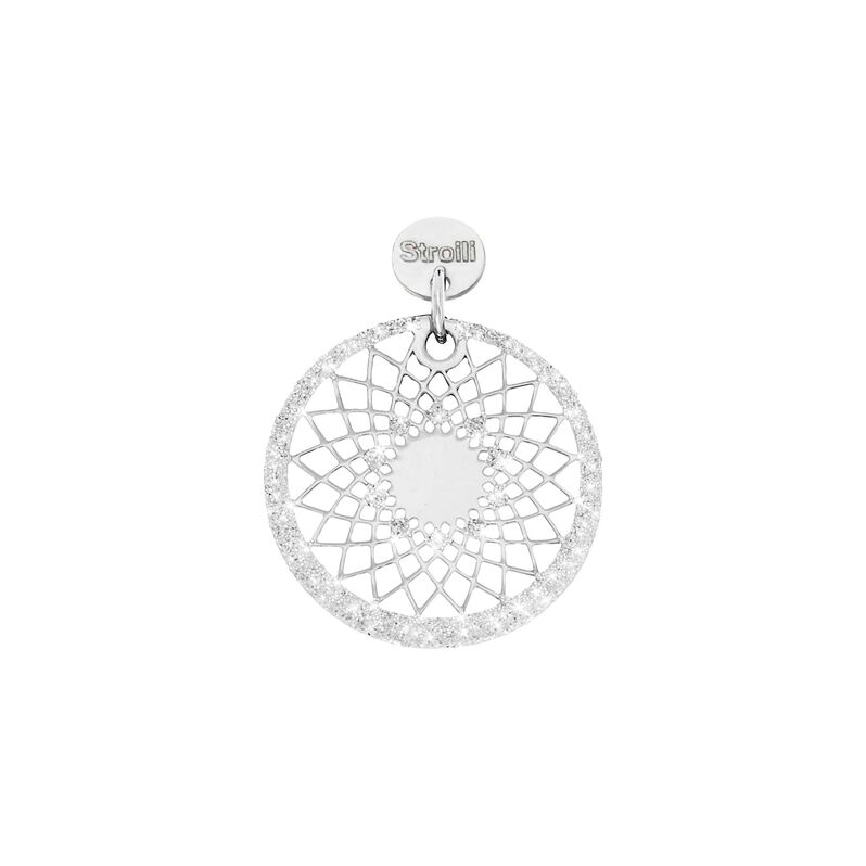 Charm in argento rodiato e glitter - Spannringe Damen | OROVIVO