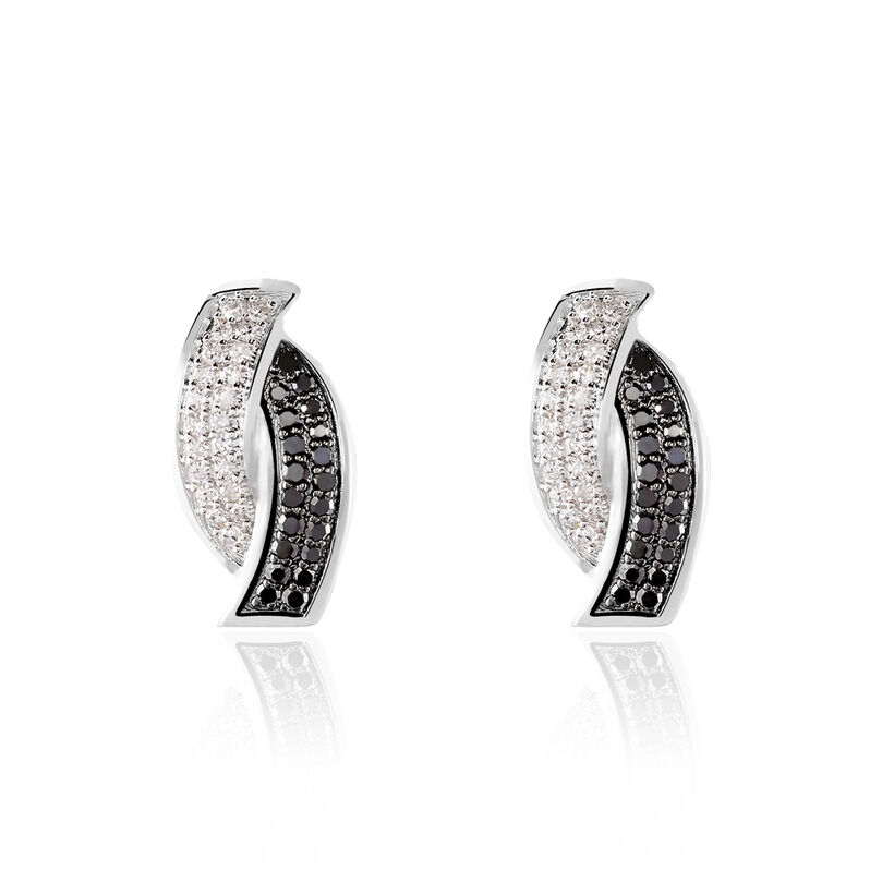 Boucles D'oreilles Or Weiss Oia Puces - Spannringe Damen | OROVIVO