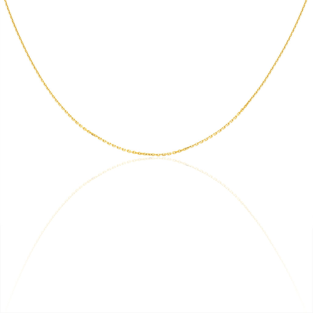 Damen Ankerkette Gold 585 Diamantiert , Kette ohne Stein