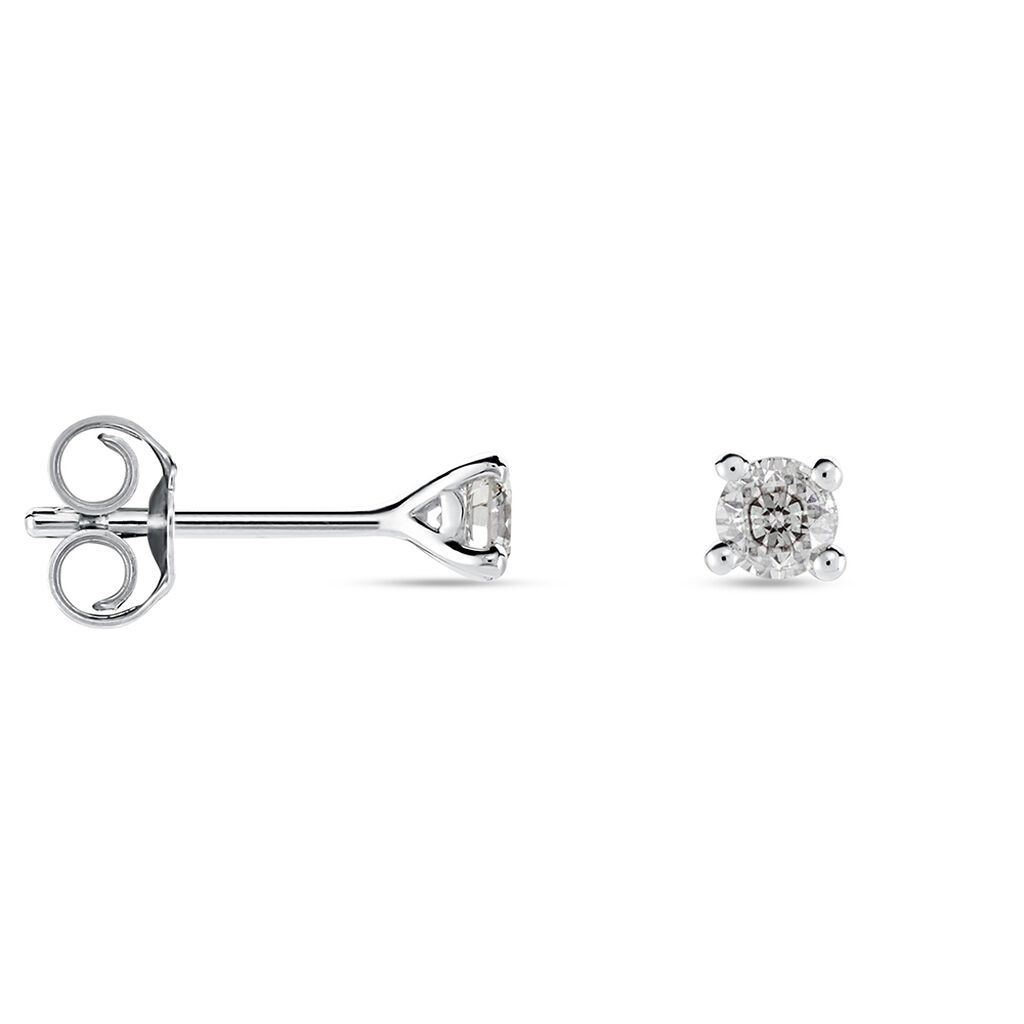 VICTORIA Damen Ohrstecker Wei&szlig;gold 585 (14 Karat) Diamant Wei&szlig; 0,26 ct