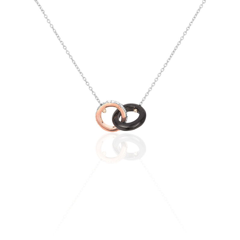 Collier Ambelineae Or Bicolore Céramique Et Oxyde De Zirconium - Spannringe Damen | OROVIVO