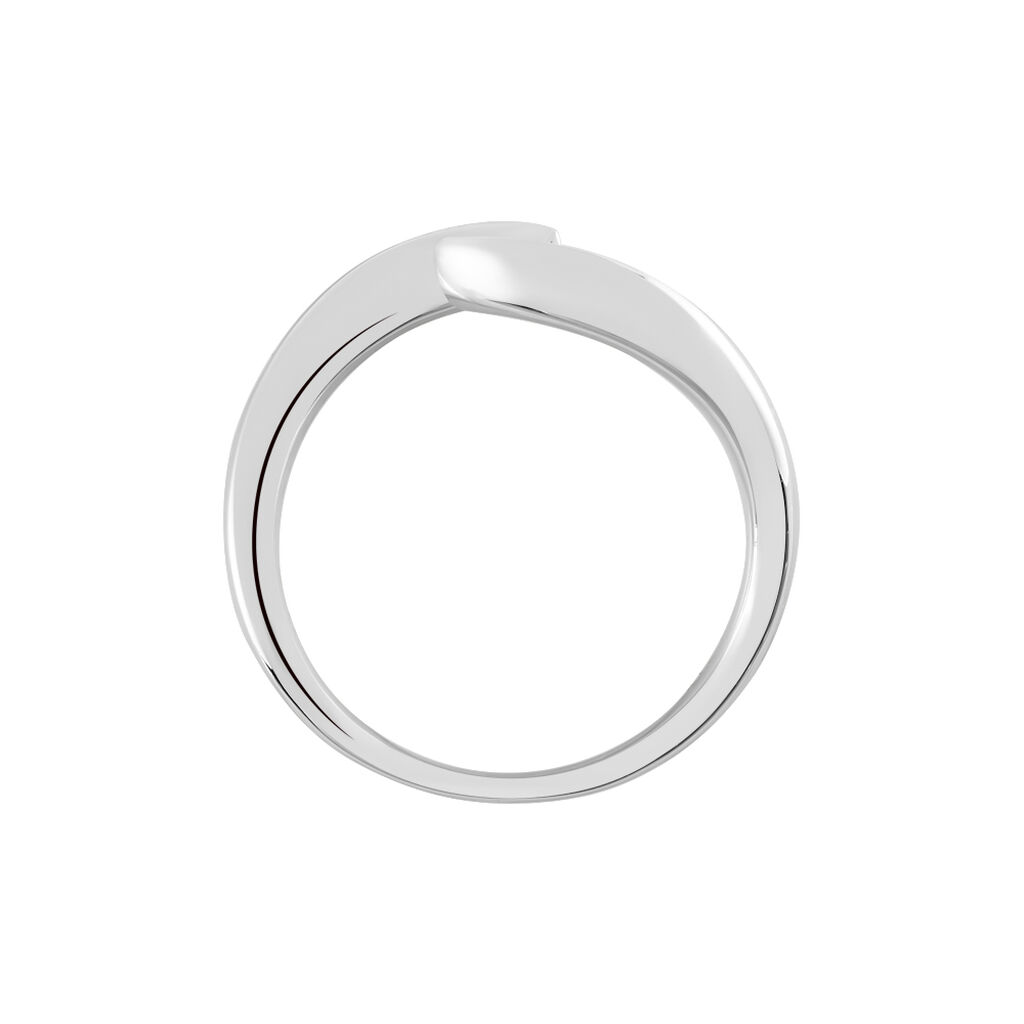 Damen Ring Weißgold 375 Diamant 0,11ct Welle Curvata  - Hochzeitsringe Damen | OROVIVO