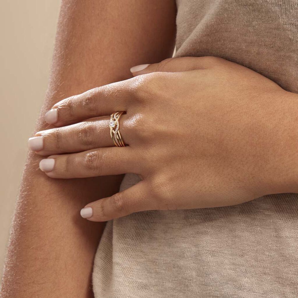 Ring 375 Gg Zirkonia - Solitärringe Damen | OROVIVO