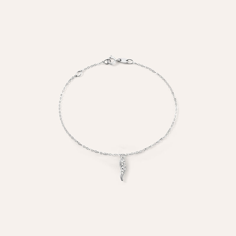 Bracciale Claire Oro Bianco Cubic Zirconia - Spannringe Damen | OROVIVO