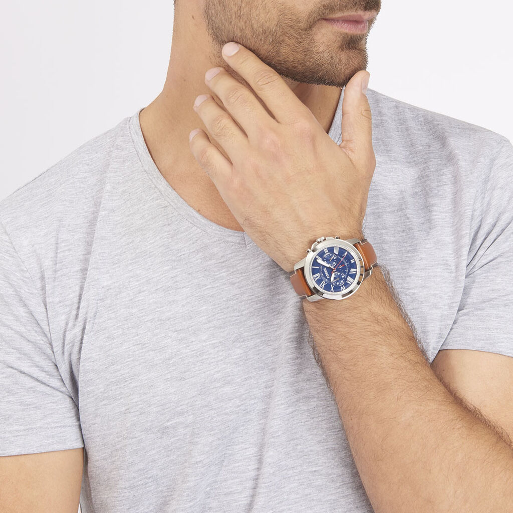Montre Fossil Grant Bleu - Spannringe Herren | OROVIVO
