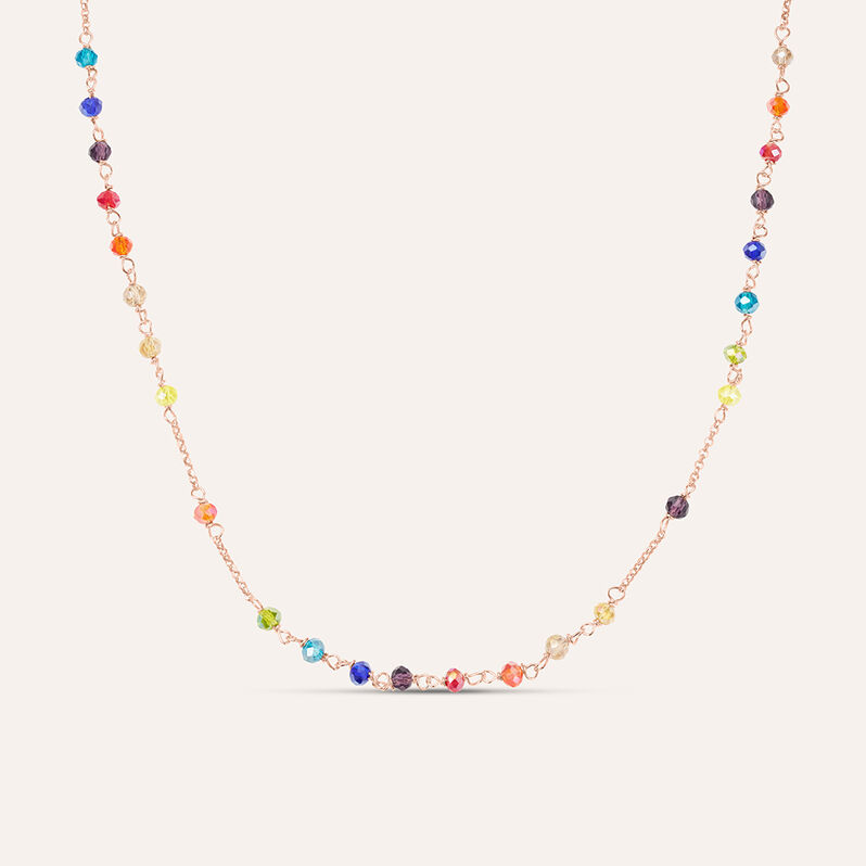 Collana Silver Soul Argento Rosa Cristallo - Spannringe Damen | OROVIVO