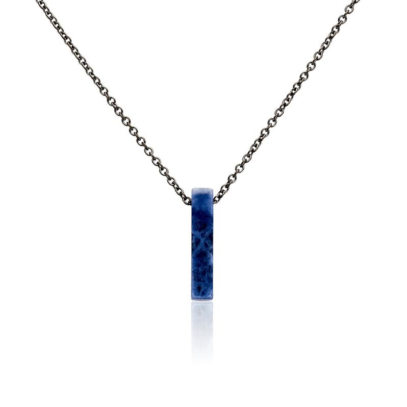 Collier Jourdan Manoe Acier Noir Sodalite - Spannringe Herren | OROVIVO