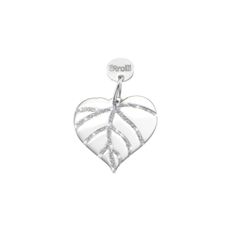 Charm in argento rodiato e glitter - Spannringe Damen | OROVIVO