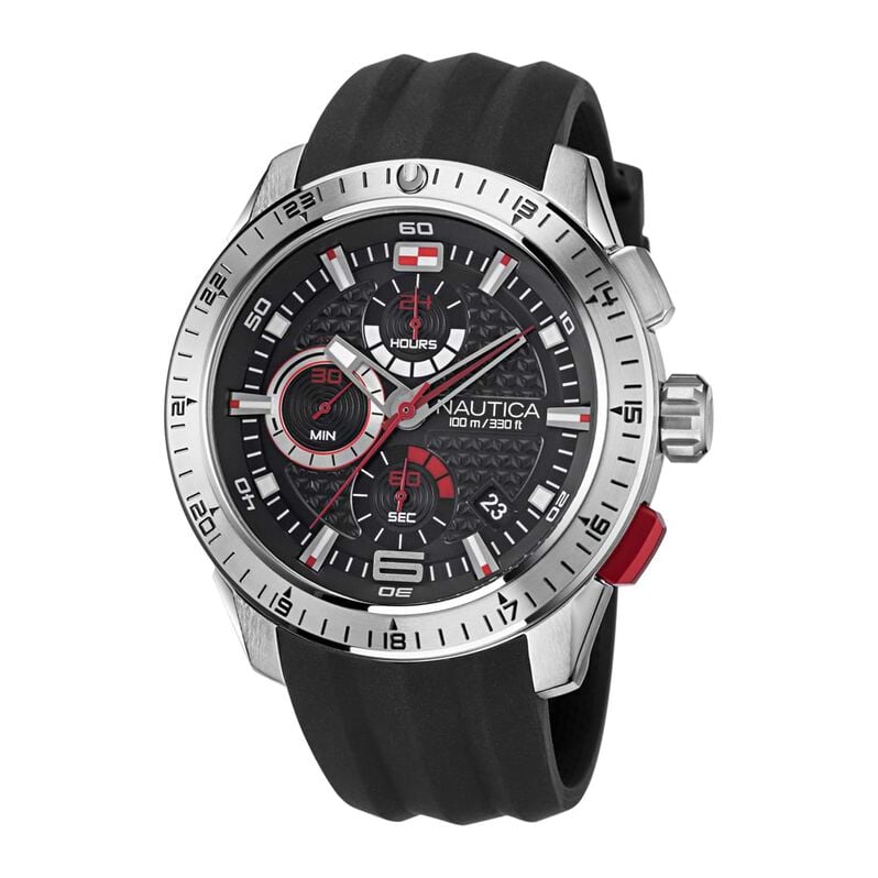 Orologio Cronografo Uomo Nautica Nst 101 Chrono quadrante Nero NAPNSF109 - Spannringe Herren | OROVIVO