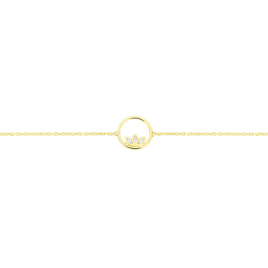 Bracelet Or Jaune Helia Cercle Diamants - Spannringe Damen | OROVIVO