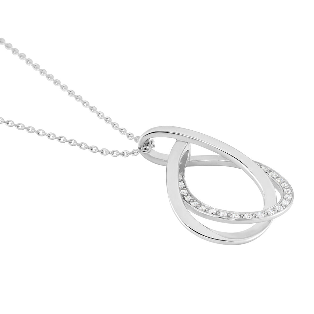 OLINA Damen Collier Silber Silber 925 Zirkonia ---
