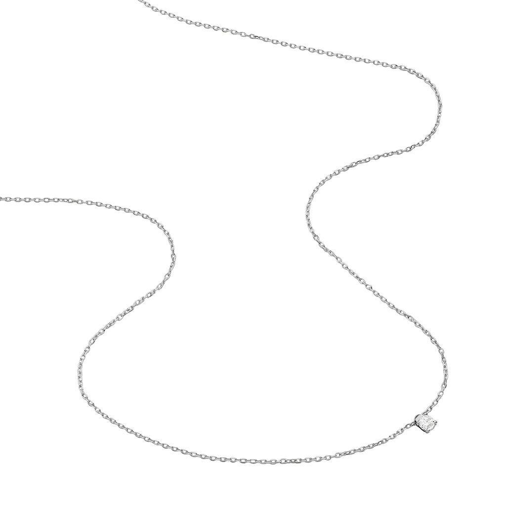 Damen Collier Weißgold 375 Diamant 0,06ct Ravenna - Halsketten Damen | OROVIVO
