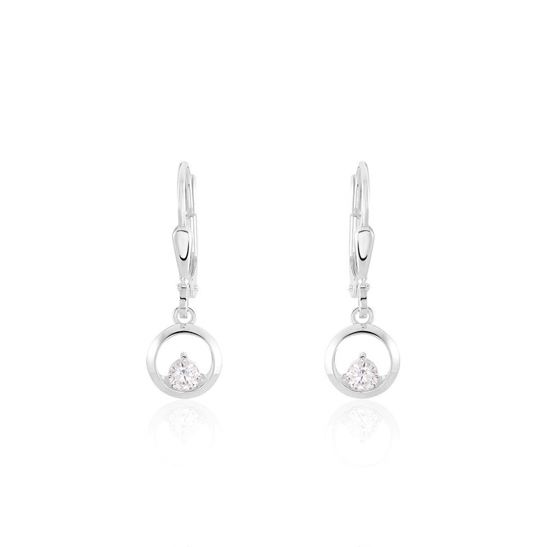 INDIA Damen Ohrringe Lang Silber 925 Zirkonia Wei&szlig; - Ohrringe mit Stein Damen | OROVIVO