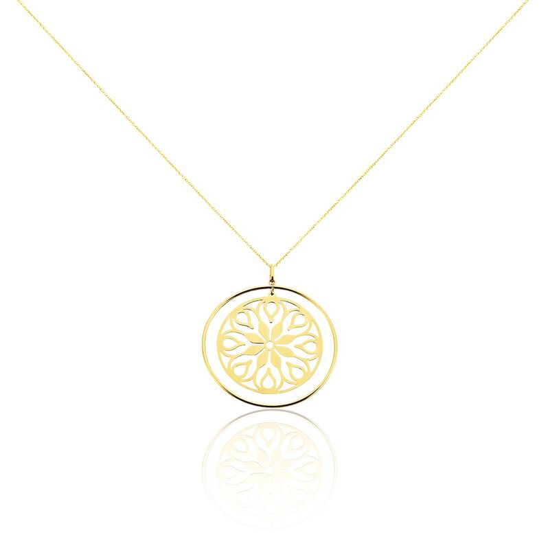 Collier Or Jaune Rosace 70cm - Spannringe Damen | OROVIVO