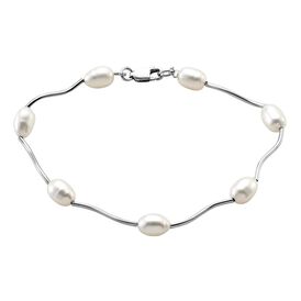 Damen Perlenarmband Silber 925 Zuchtperle Inessa - L 19cm - Armbänder Damen | OROVIVO