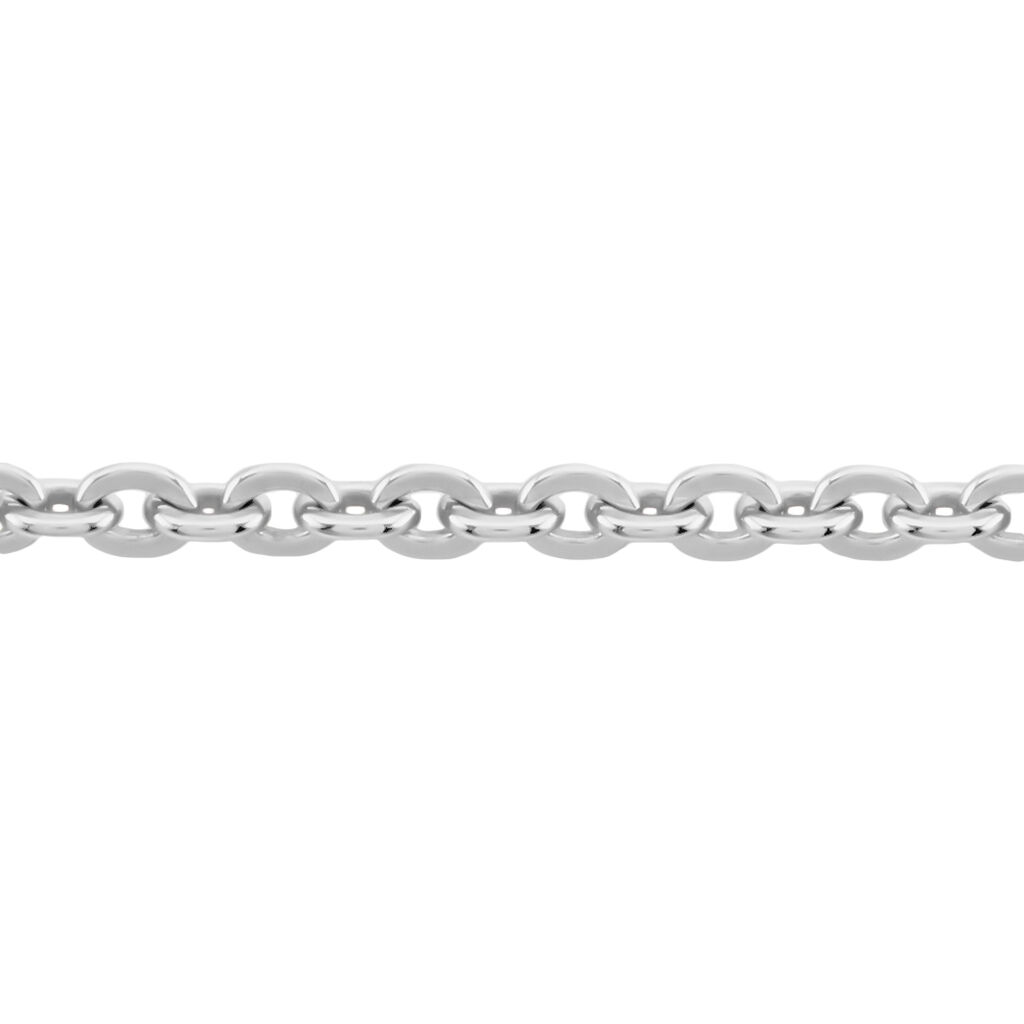 ANKER FLACH 1 Damen Kette Weißgold 375 (9 Karat) B 1,1 mm, Kette ohne Stein