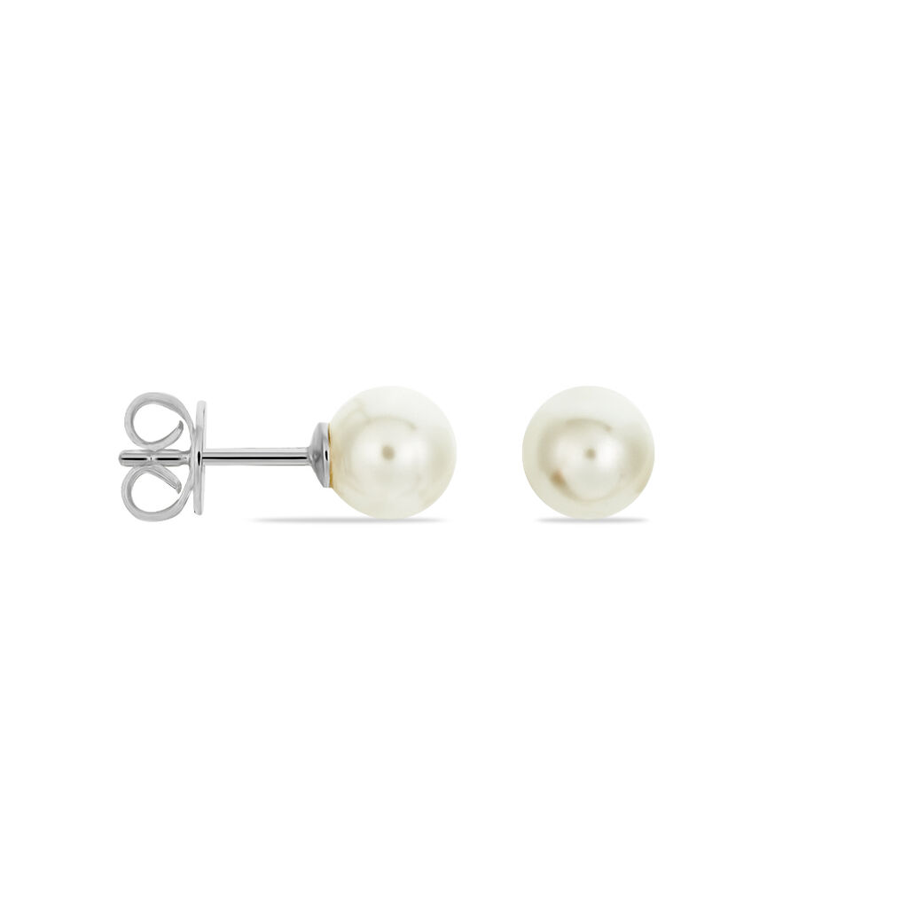 Damen Perlenohrringe Silber 925 9mm -  Damen | OROVIVO