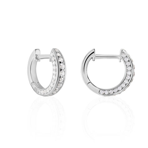 Damen Creolen Silber 925 Zirkonia  - Creolen Damen | OROVIVO