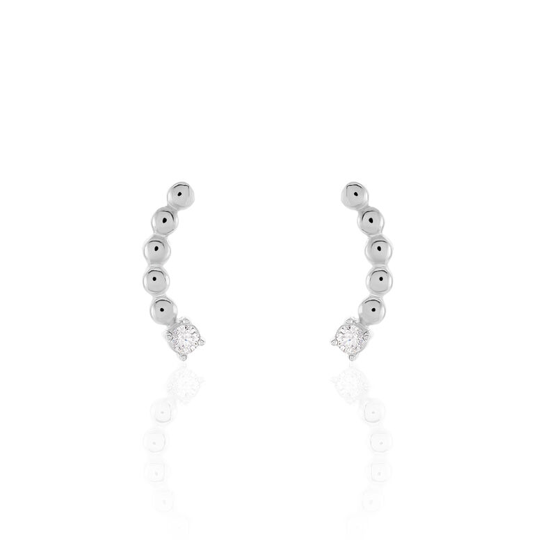 Damen Ohrstecker Silber 925 Zirkonia Wei&szlig; - Ohrstecker Damen | OROVIVO