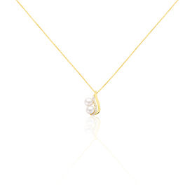 Damen Halskette Gold 375 Zuchtperle Zirkonia Loeva  - Ketten mit Anhänger Damen | OROVIVO