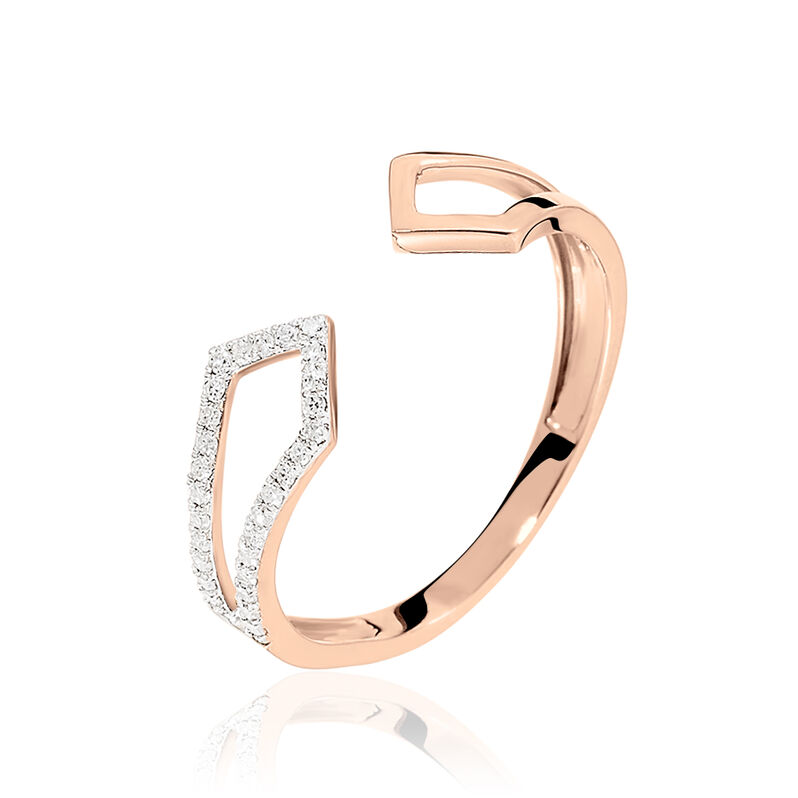 Bague Anouk Or Rose Diamant - Spannringe Damen | OROVIVO