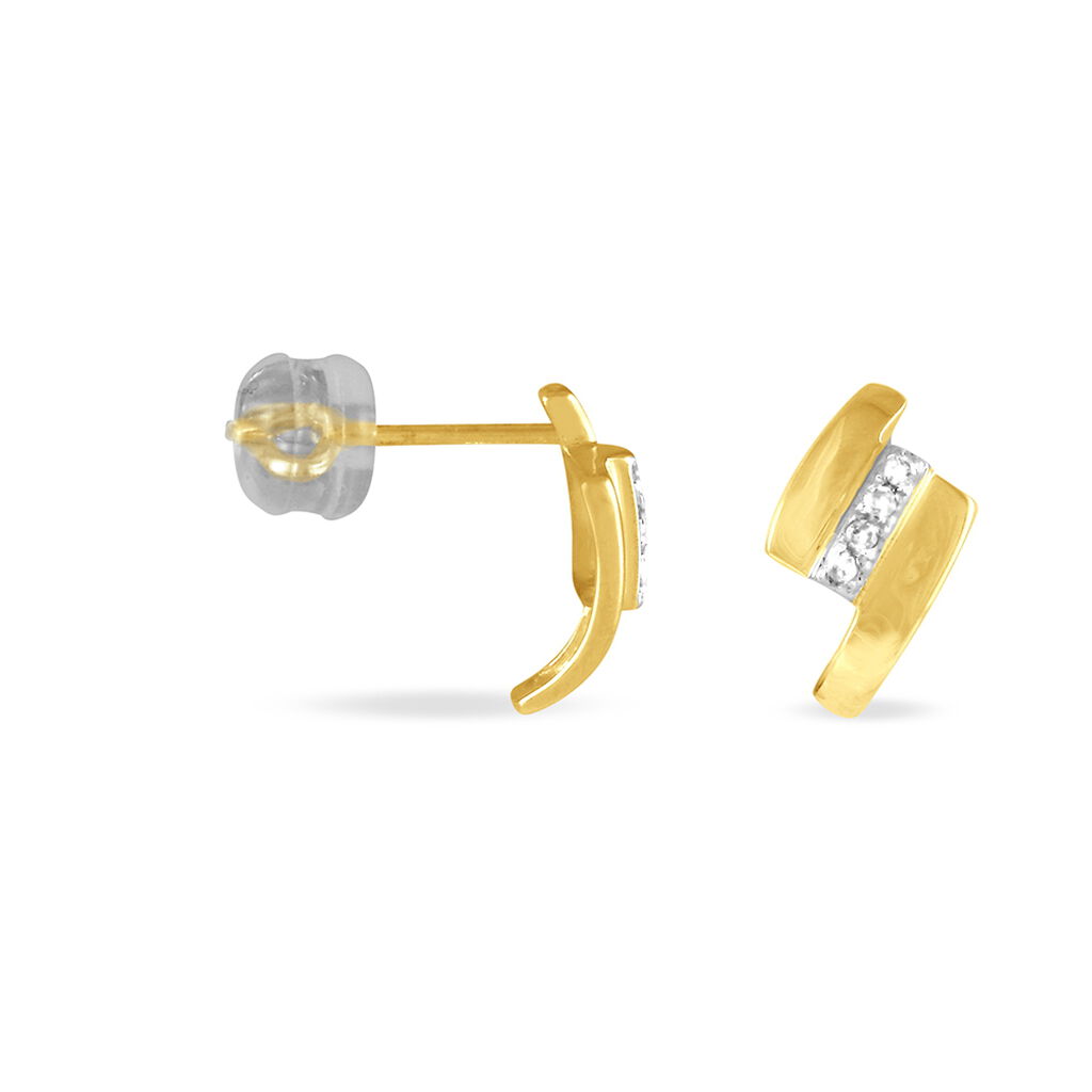Damen Ohrstecker Gold 375 Diamant 0,04ct Dolene  - Ohrstecker Damen | OROVIVO