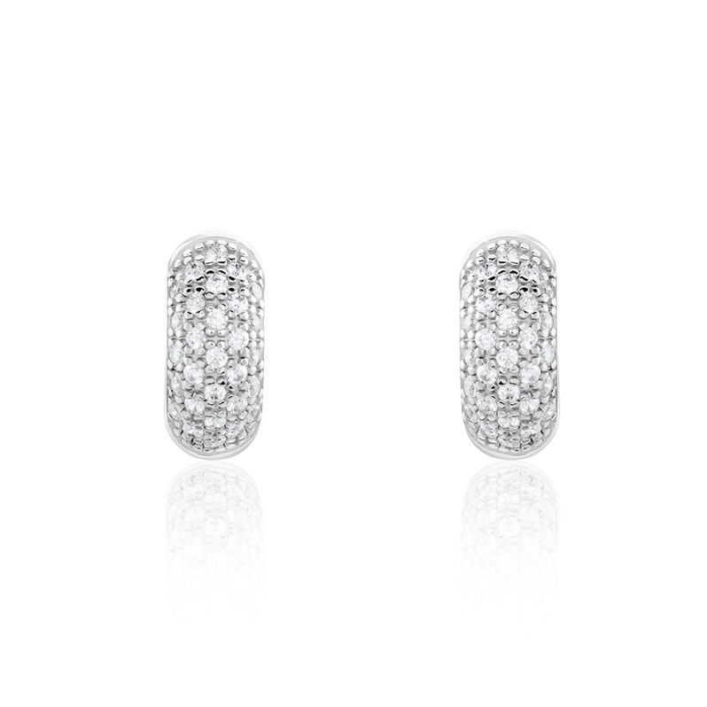 Damen Creolen Silber 925 Zirkonia  - Creolen Damen | OROVIVO