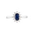 Kate Damen Ring Wei&szlig;gold 375 (9 Karat) Saphir Blau 0,57 ct