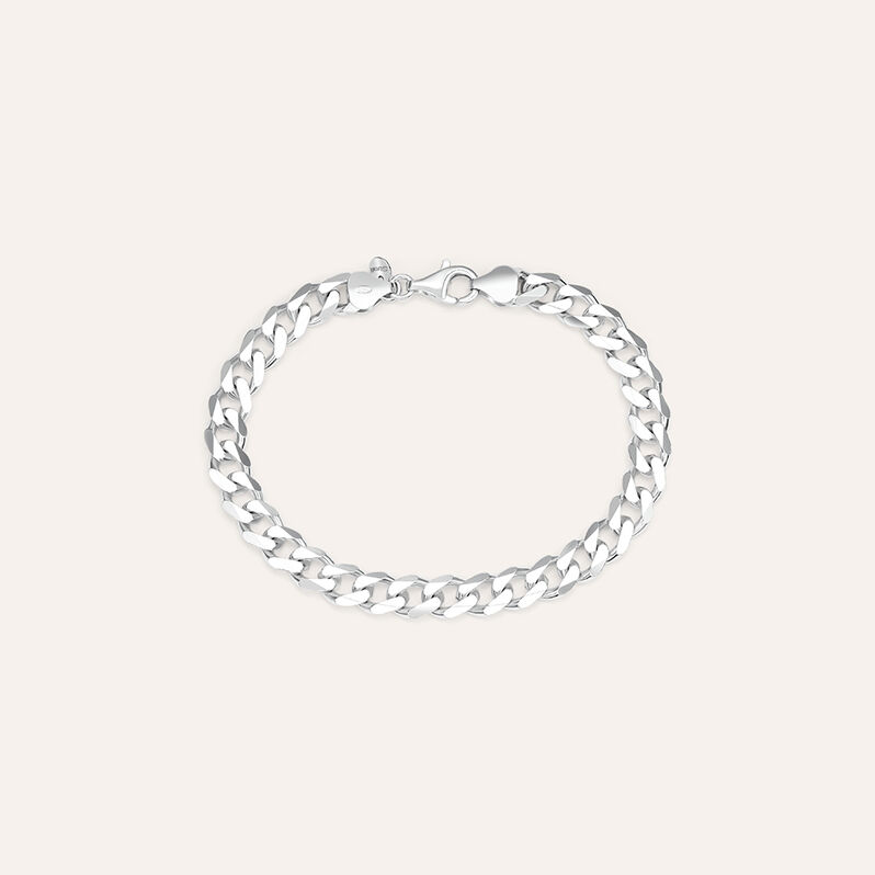 Bracciale Catena Gentleman Argento Rodiato - Spannringe Herren | OROVIVO