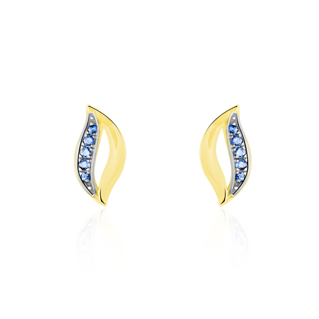 Boucles D'oreilles Urbice Or Jaune Saphirs - Spannringe Damen | OROVIVO