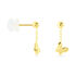 Kinder Ohrringe Lang Gold 375 (9 Karat) Schmetterling