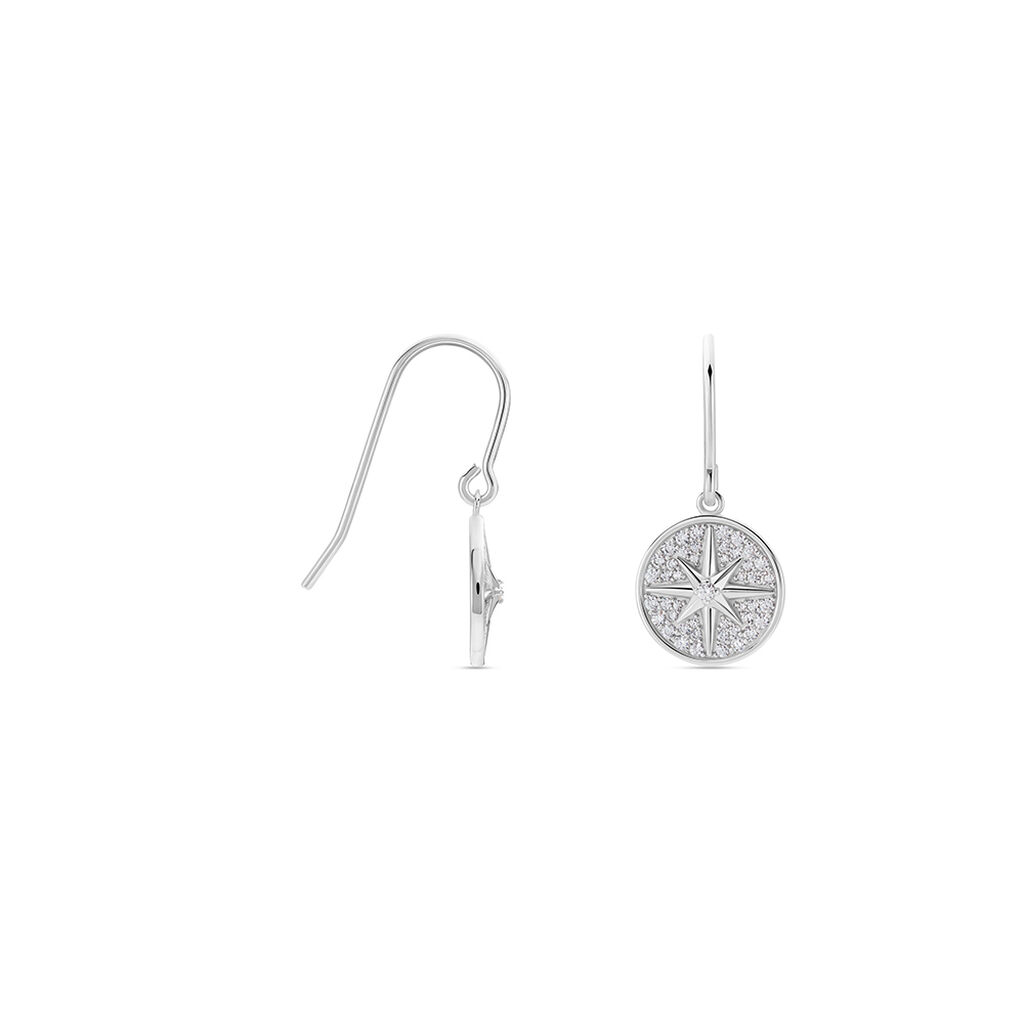 Damen Ohrringe Lang Silber 925 Zirkonia Kreis Layne  - Sale Damen | OROVIVO