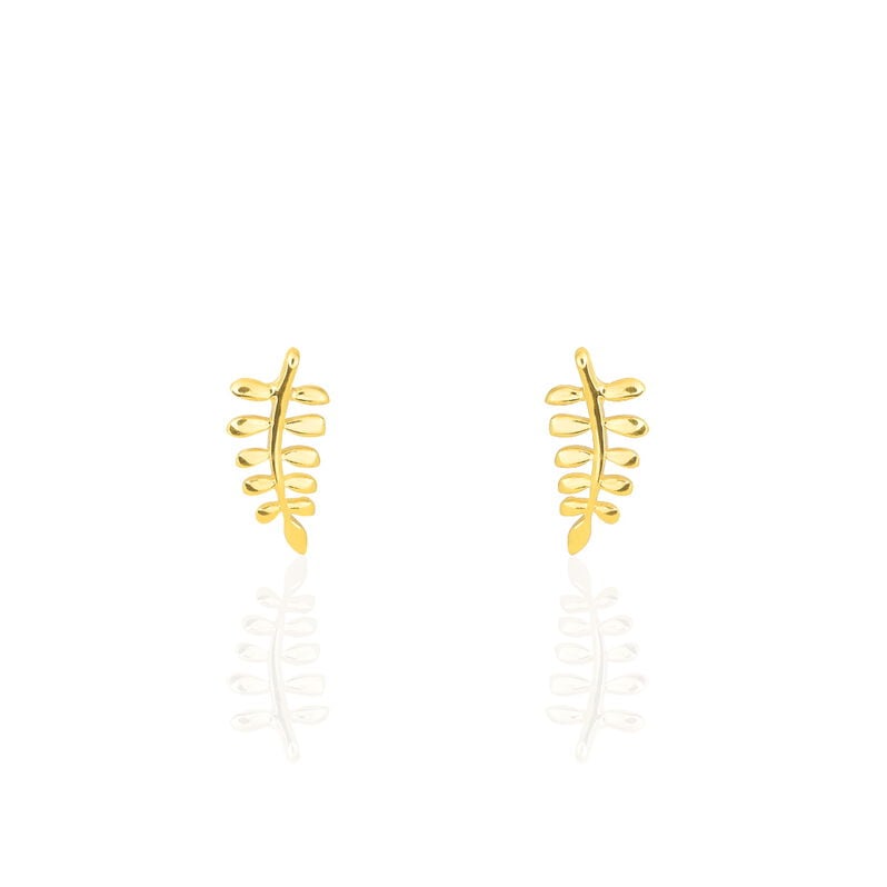 Damen Ohrstecker Gold 375 Blatt - Ohrstecker Damen | OROVIVO